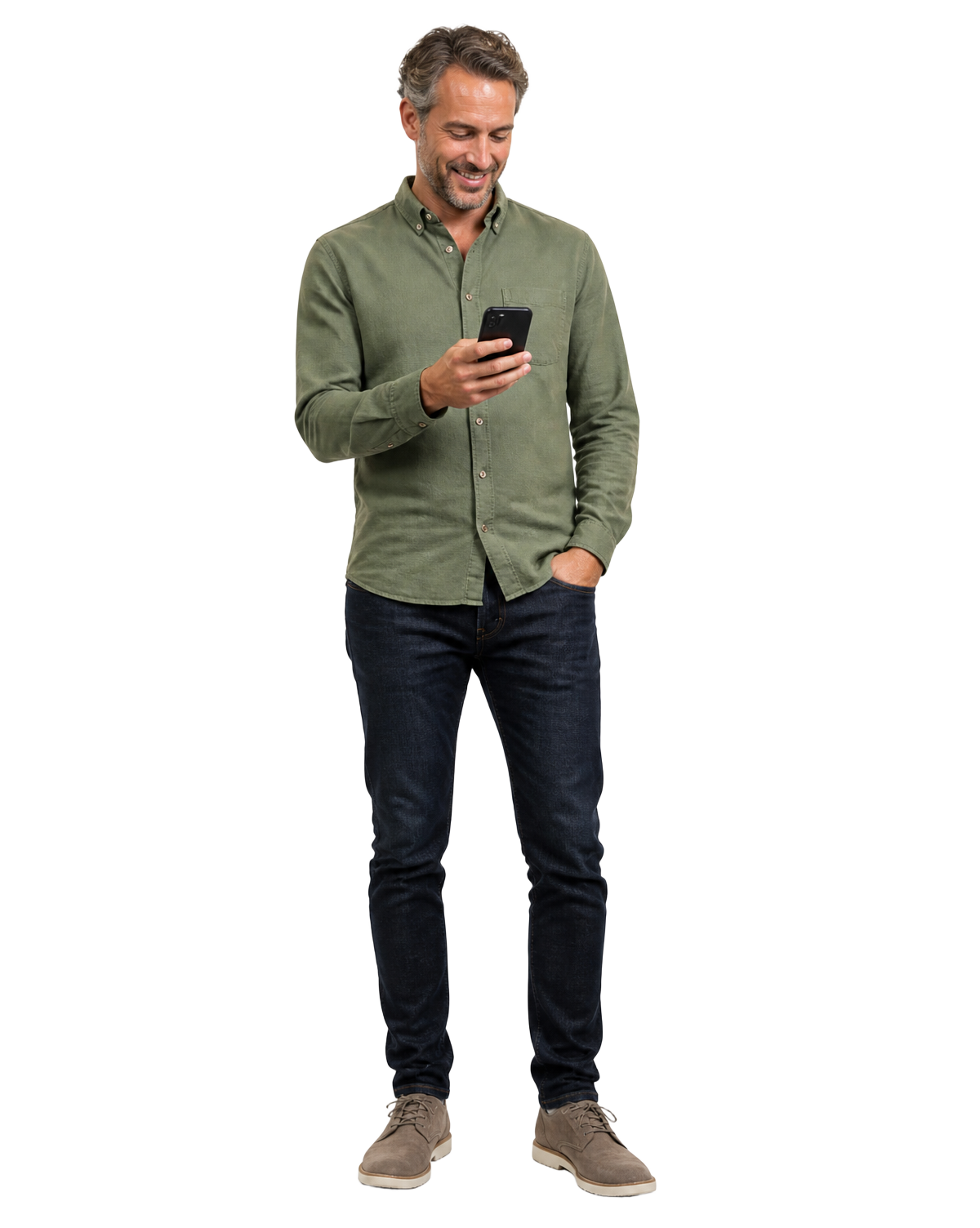 Klant bekijkt zijn energielabel op zijn telefoon